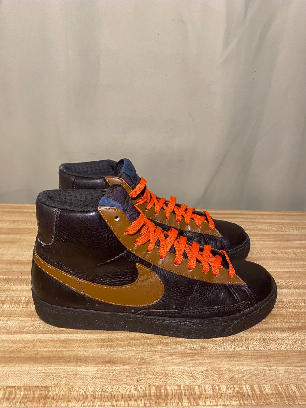 Nike Blazer High Premium Brown British Tan 2008  Sneakers Mens 9  312457-021